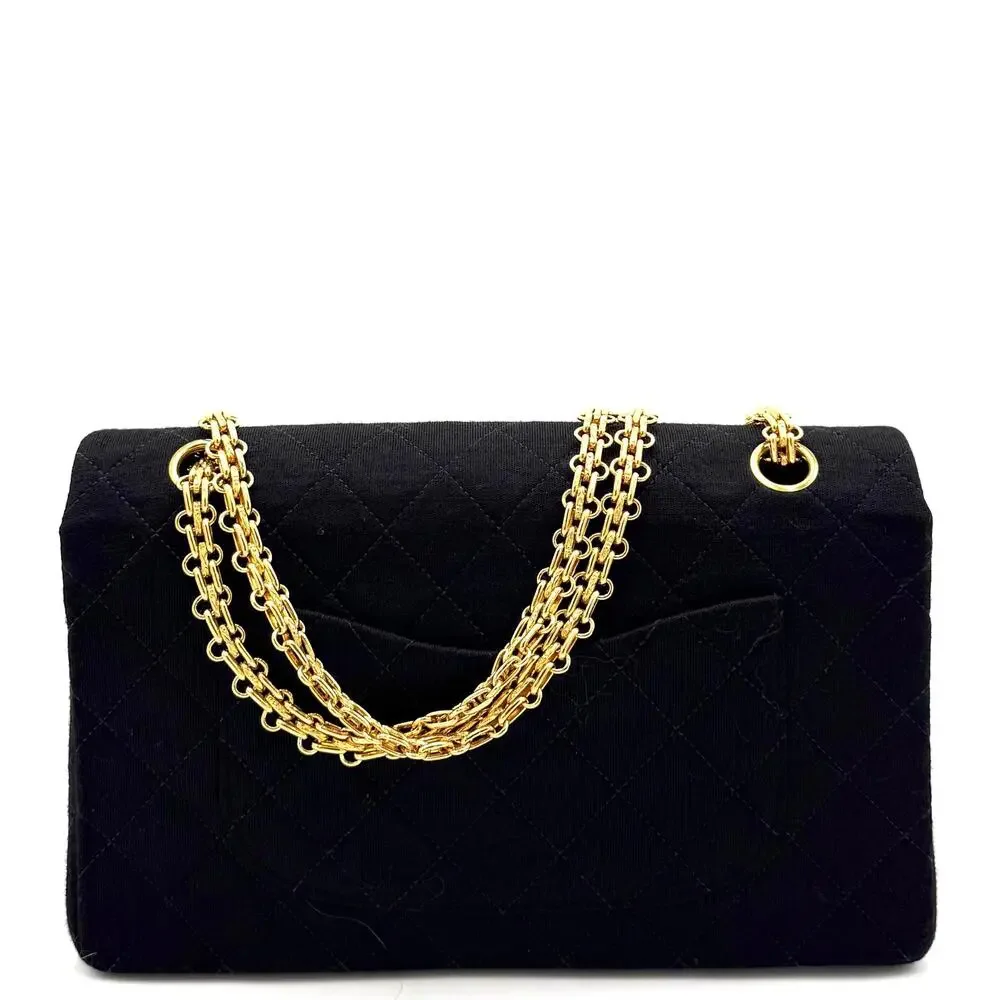 Classic Double Flap Medium Quilted Jersey Bag